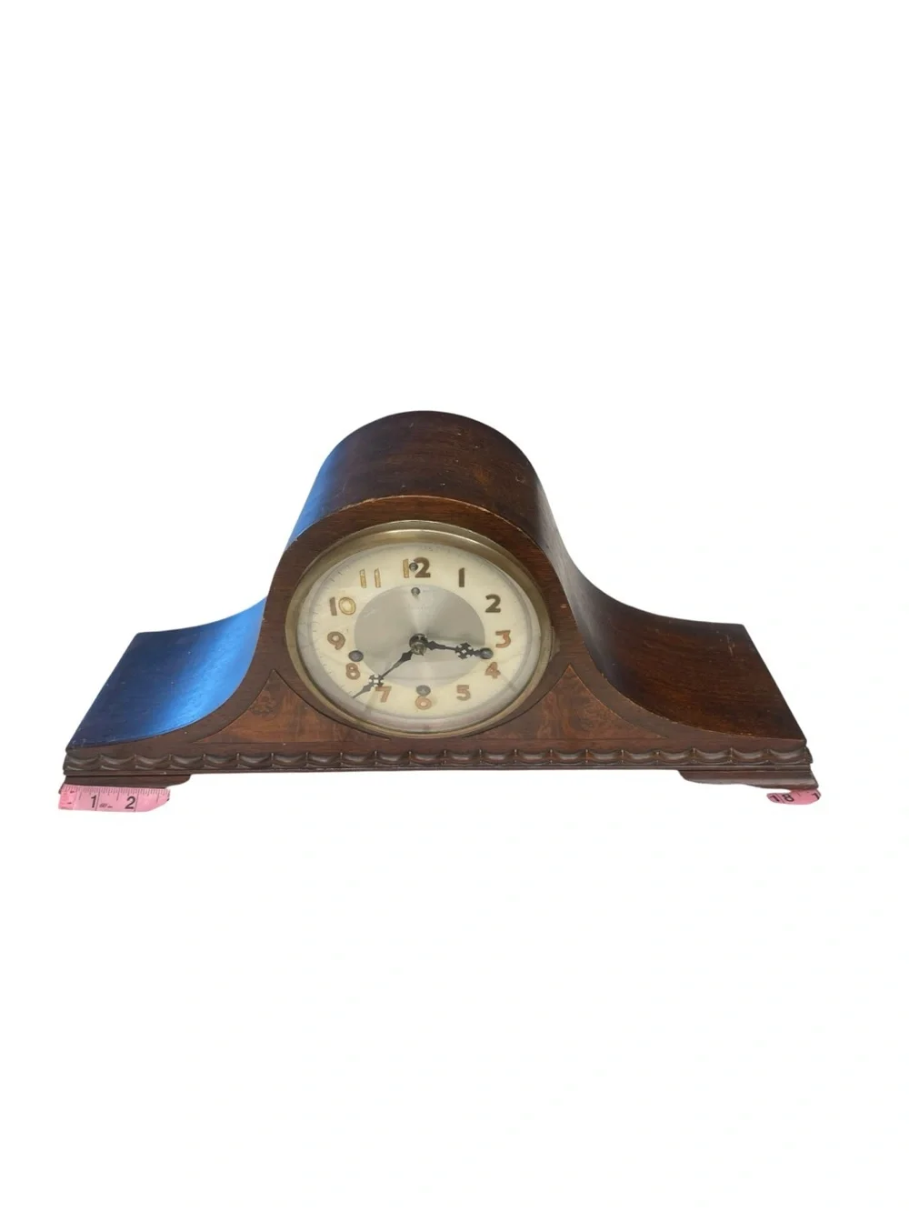 Vintage New Haven Westminster Chime Mantel Clock Wood Case Untested